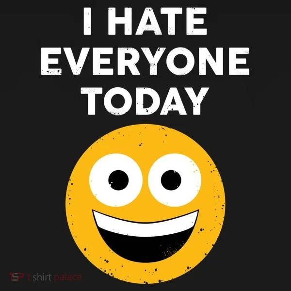 I Hate Everyone Today Smiley Emoji Bucket Hat