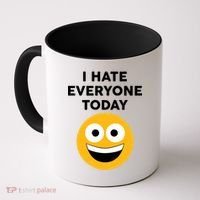 I Hate Everyone Today Smiley Emoji Coffee Mug thumb 0