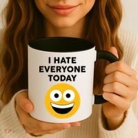 I Hate Everyone Today Smiley Emoji Coffee Mug thumb 3