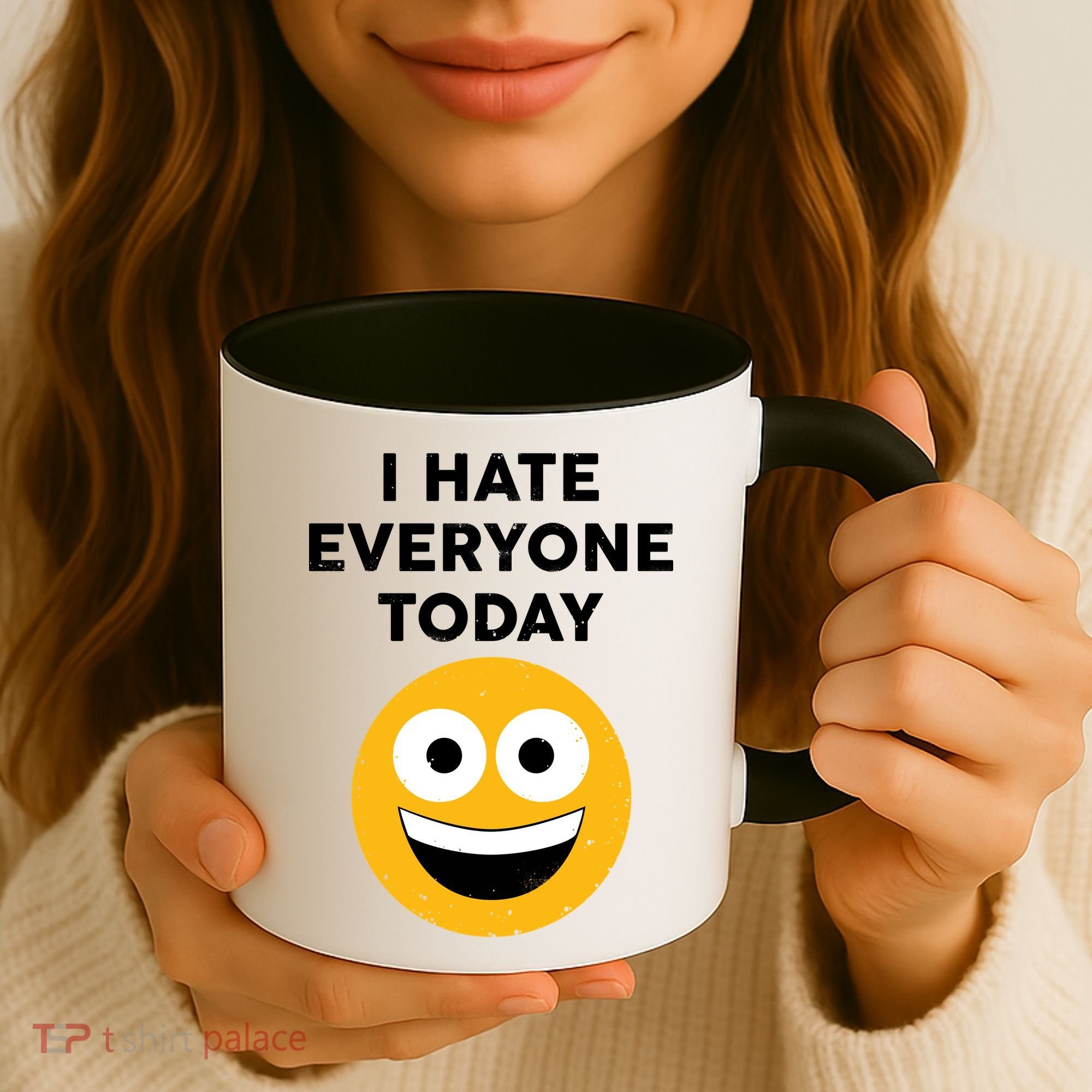 I Hate Everyone Today Smiley Emoji Coffee Mug