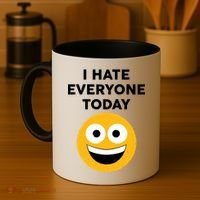 I Hate Everyone Today Smiley Emoji Coffee Mug thumb 4