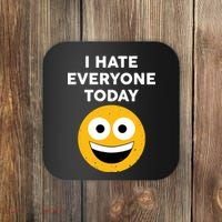 I Hate Everyone Today Smiley Emoji Coaster thumb 0