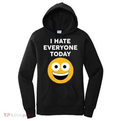 I Hate Everyone Today Smiley Emoji Women's Hoodie