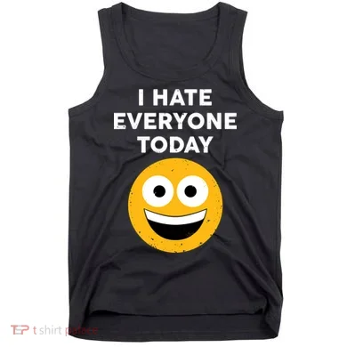 I Hate Everyone Today Smiley Emoji Tank Top