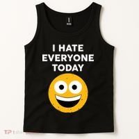 I Hate Everyone Today Smiley Emoji Tank Top thumb 2