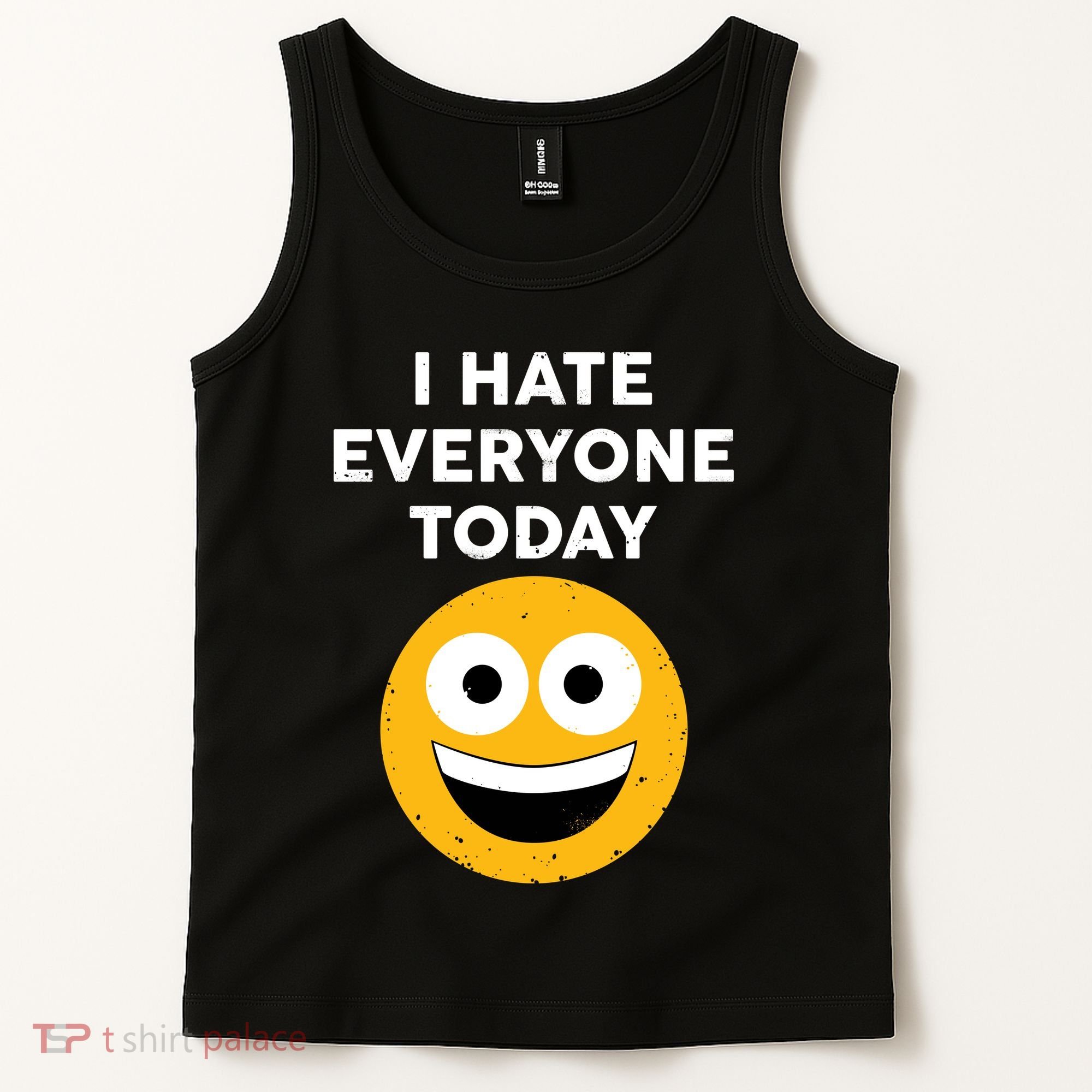 I Hate Everyone Today Smiley Emoji Tank Top