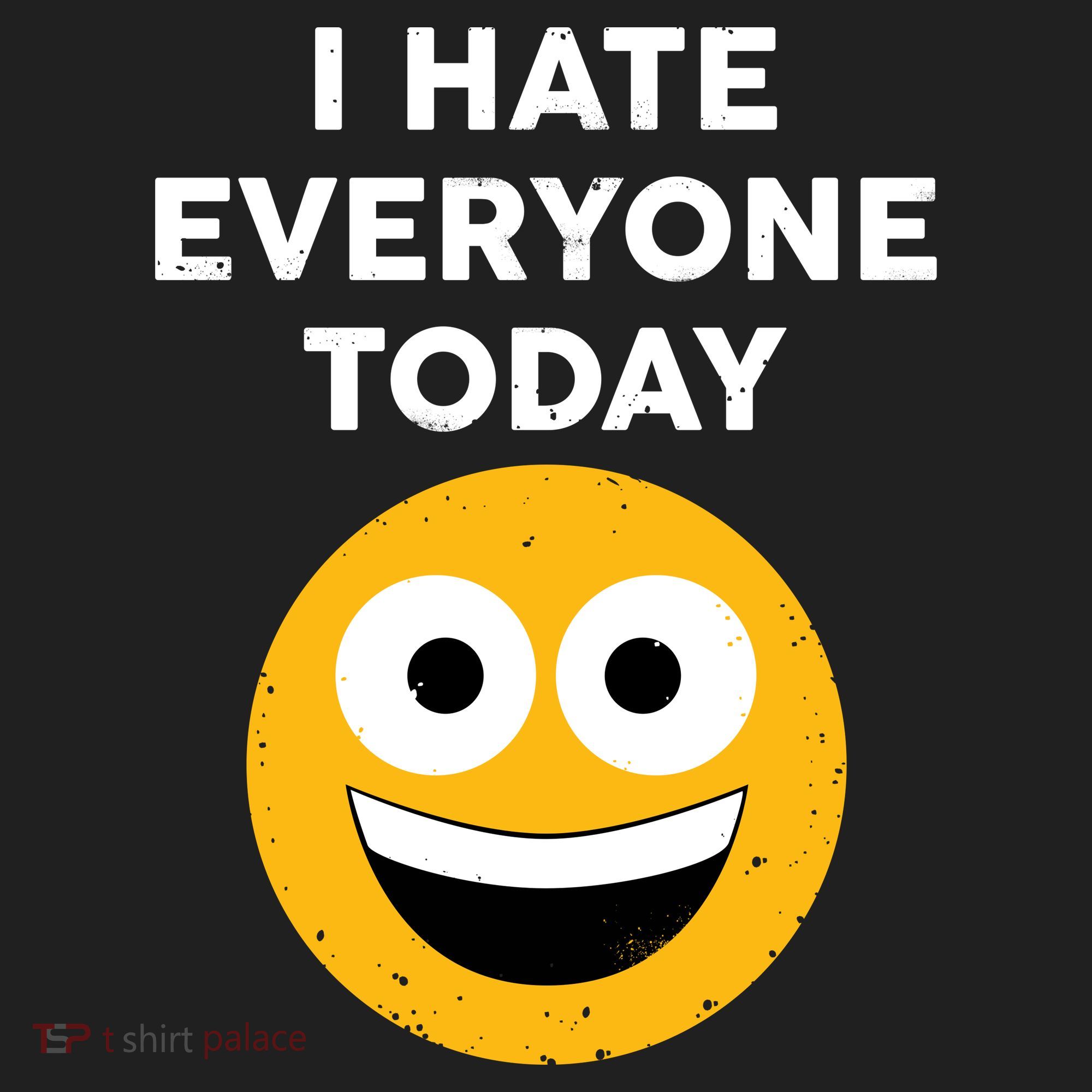 I Hate Everyone Today Smiley Emoji Golf Towel