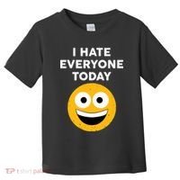 I Hate Everyone Today Smiley Emoji Toddler T-Shirt thumb 0