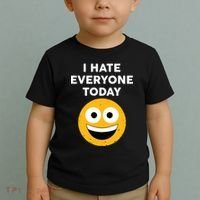 I Hate Everyone Today Smiley Emoji Toddler T-Shirt thumb 2