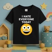 I Hate Everyone Today Smiley Emoji Toddler T-Shirt thumb 3