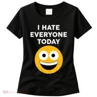 I Hate Everyone Today Smiley Emoji Women's T-Shirt thumb 0