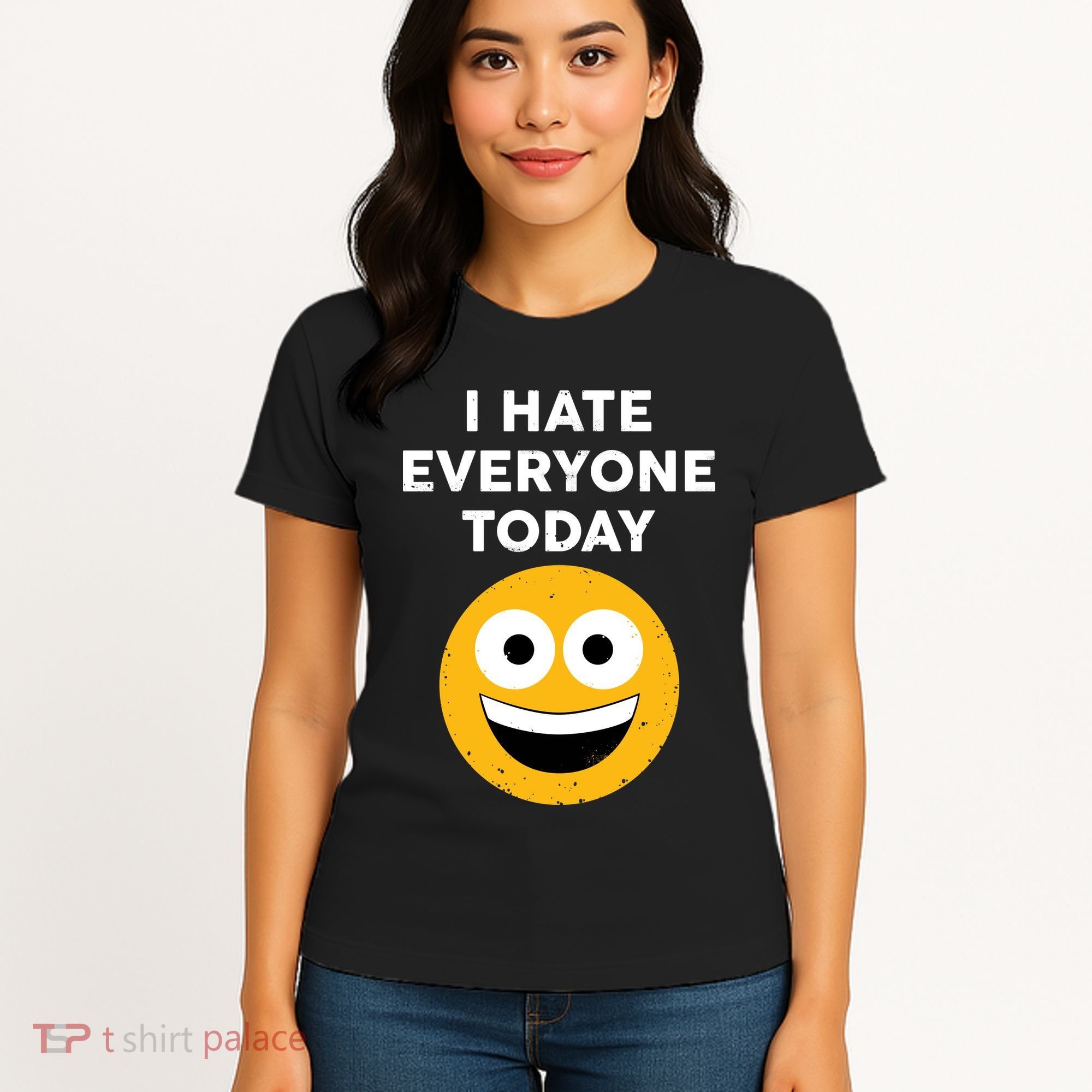 I Hate Everyone Today Smiley Emoji Women's T-Shirt