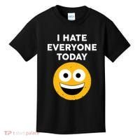 I Hate Everyone Today Smiley Emoji Kids T-Shirt thumb 0