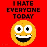 I Hate Everyone Today Smiley Emoji Santa Hat thumb 1