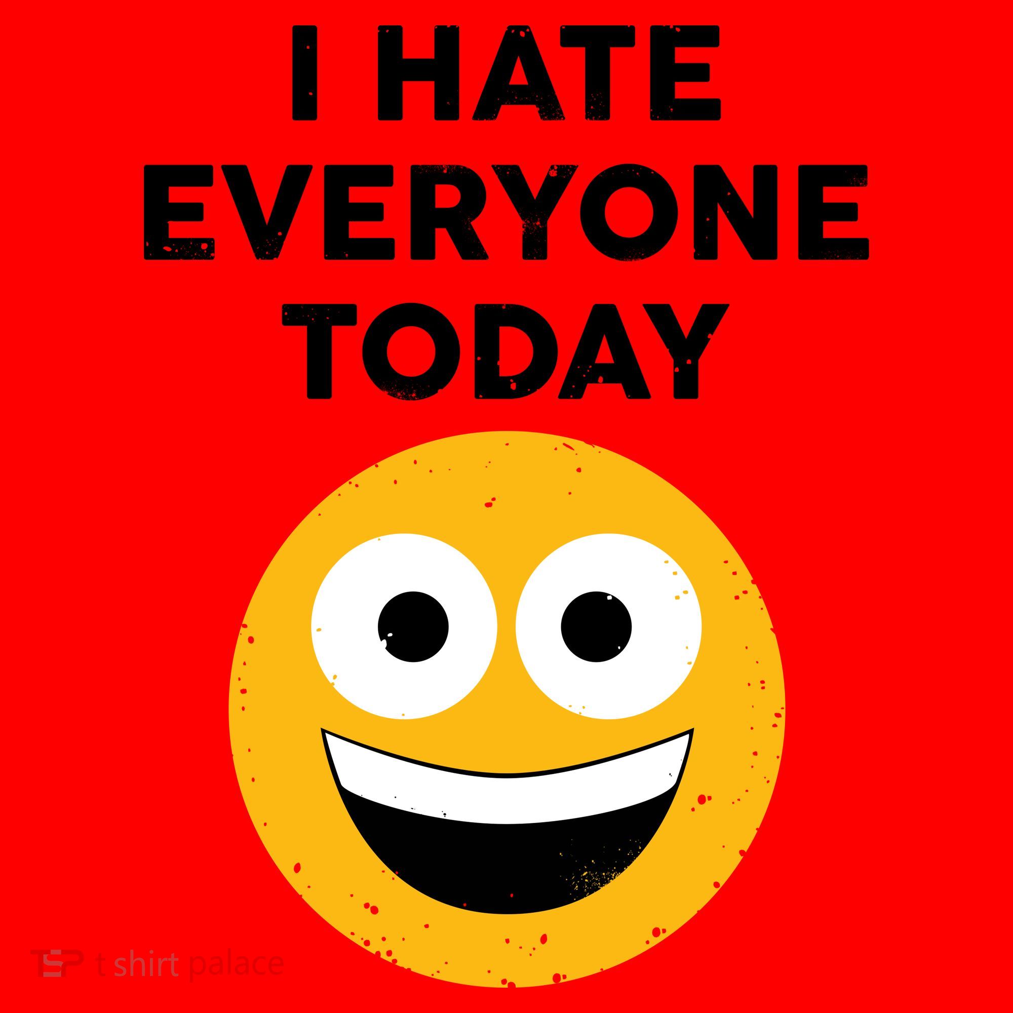 I Hate Everyone Today Smiley Emoji Santa Hat