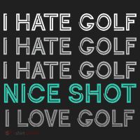 I Hate Golf Nice Shot I Love Golf Funny Beanie thumb 2