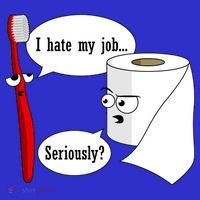I Hate My Job Seriously Funny Toothbrush Toilet Paper Women's Tank Top thumb 5