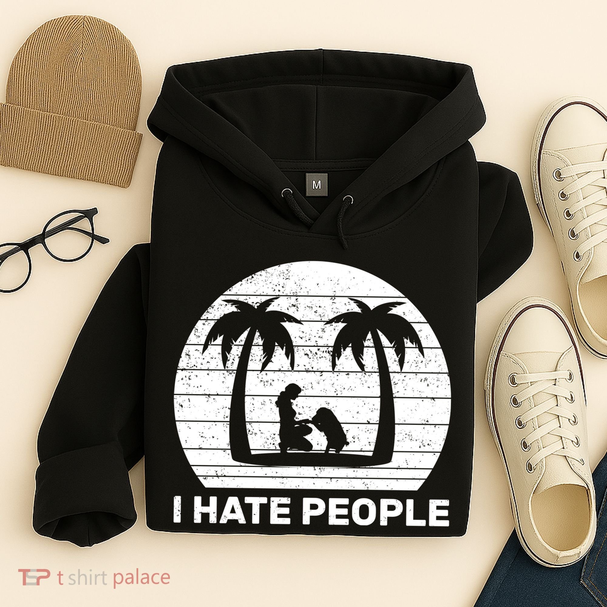 I Hate People Beach Bum Hoodie