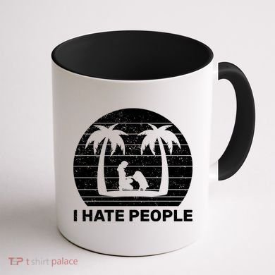 I Hate People Beach Bum Coffee Mug back