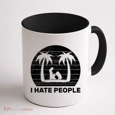 I Hate People Beach Bum Coffee Mug back