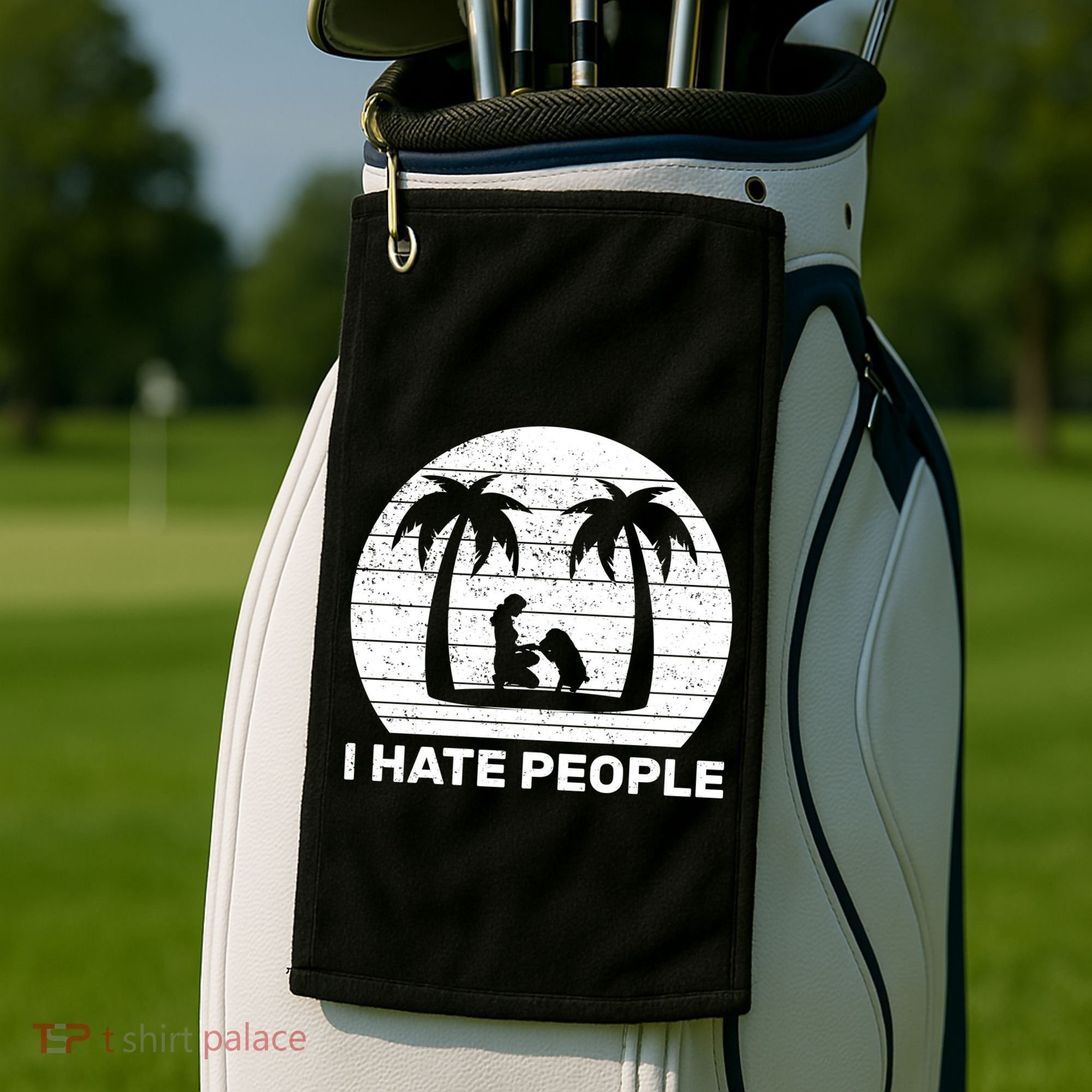I Hate People Beach Bum Golf Towel