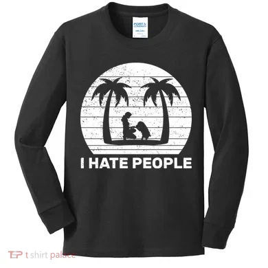 I Hate People Beach Bum Kids Long Sleeve Shirt