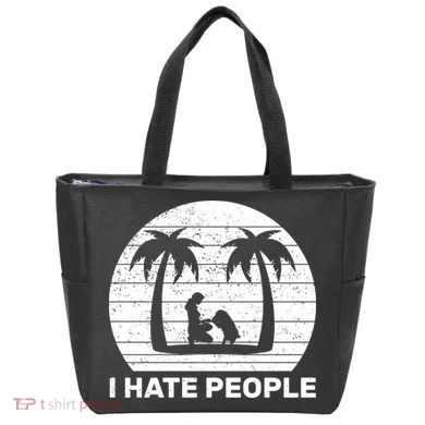 I Hate People Beach Bum Tote Bag