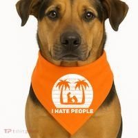 I Hate People Beach Bum USA-Made Doggie Bandana thumb 1