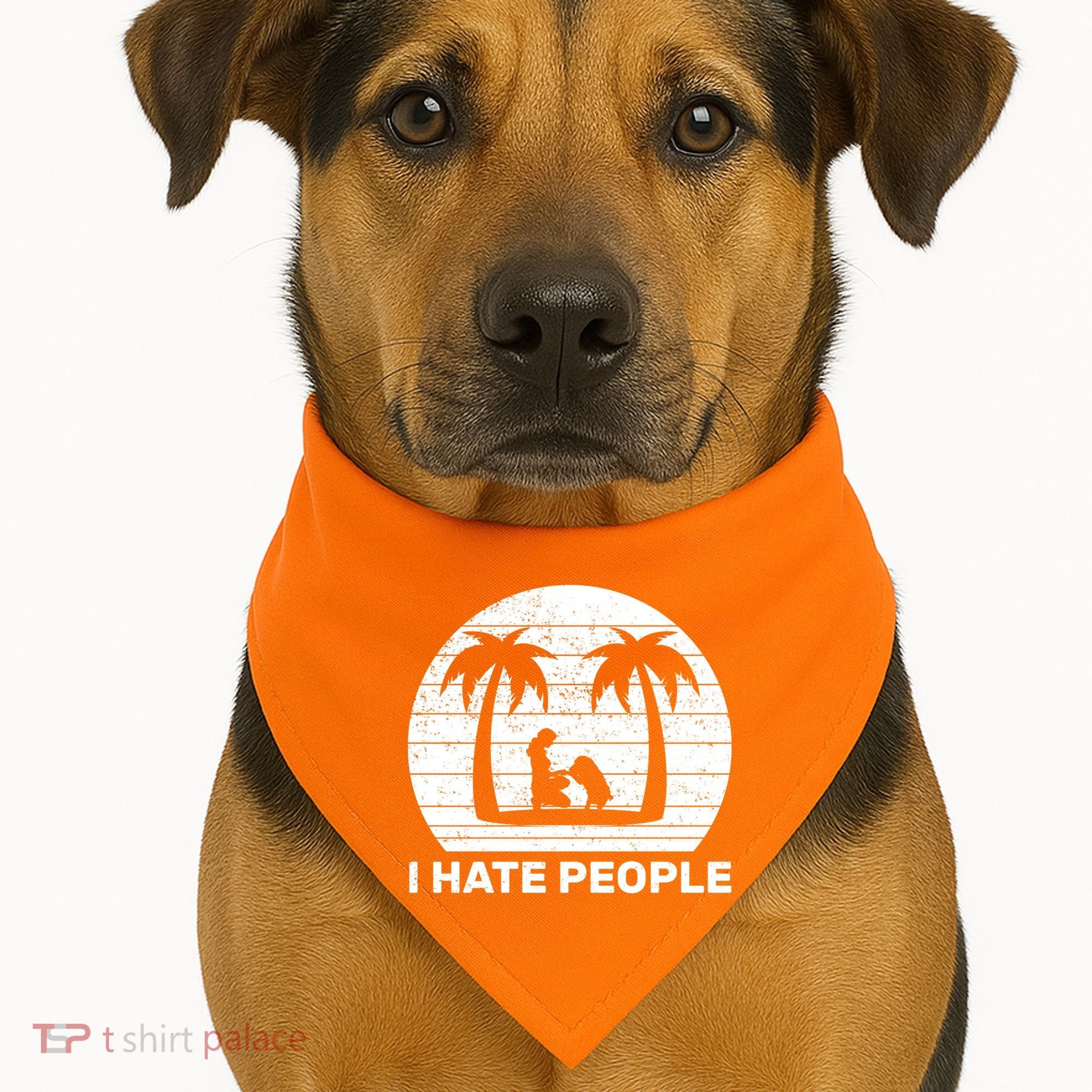 I Hate People Beach Bum USA-Made Doggie Bandana