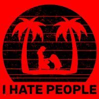 I Hate People Beach Bum Santa Hat thumb 1