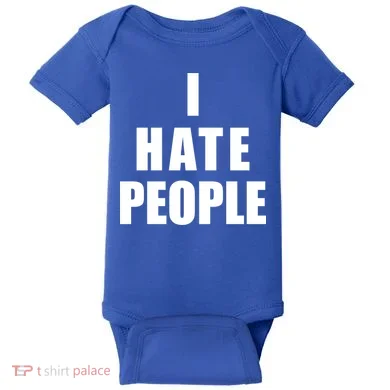 I Hate People Bold Baby Bodysuit