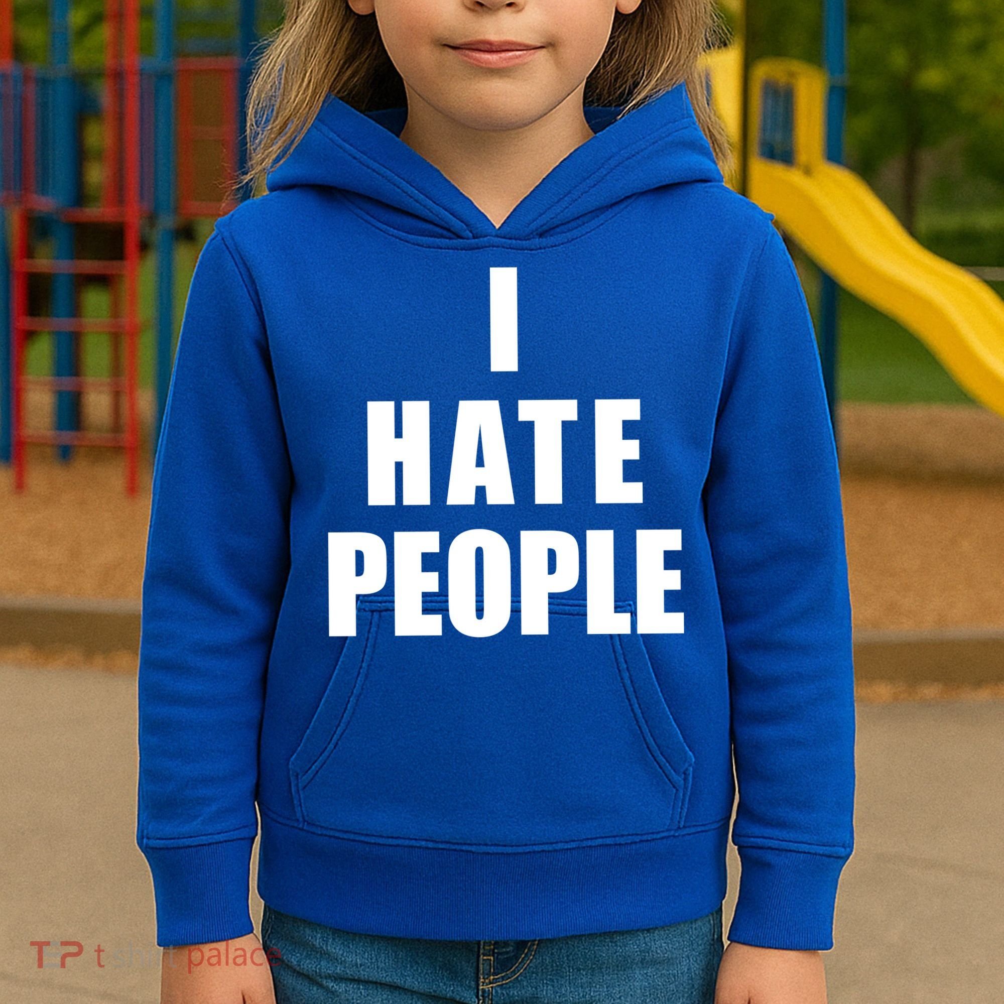 I Hate People Bold Kids Hoodie
