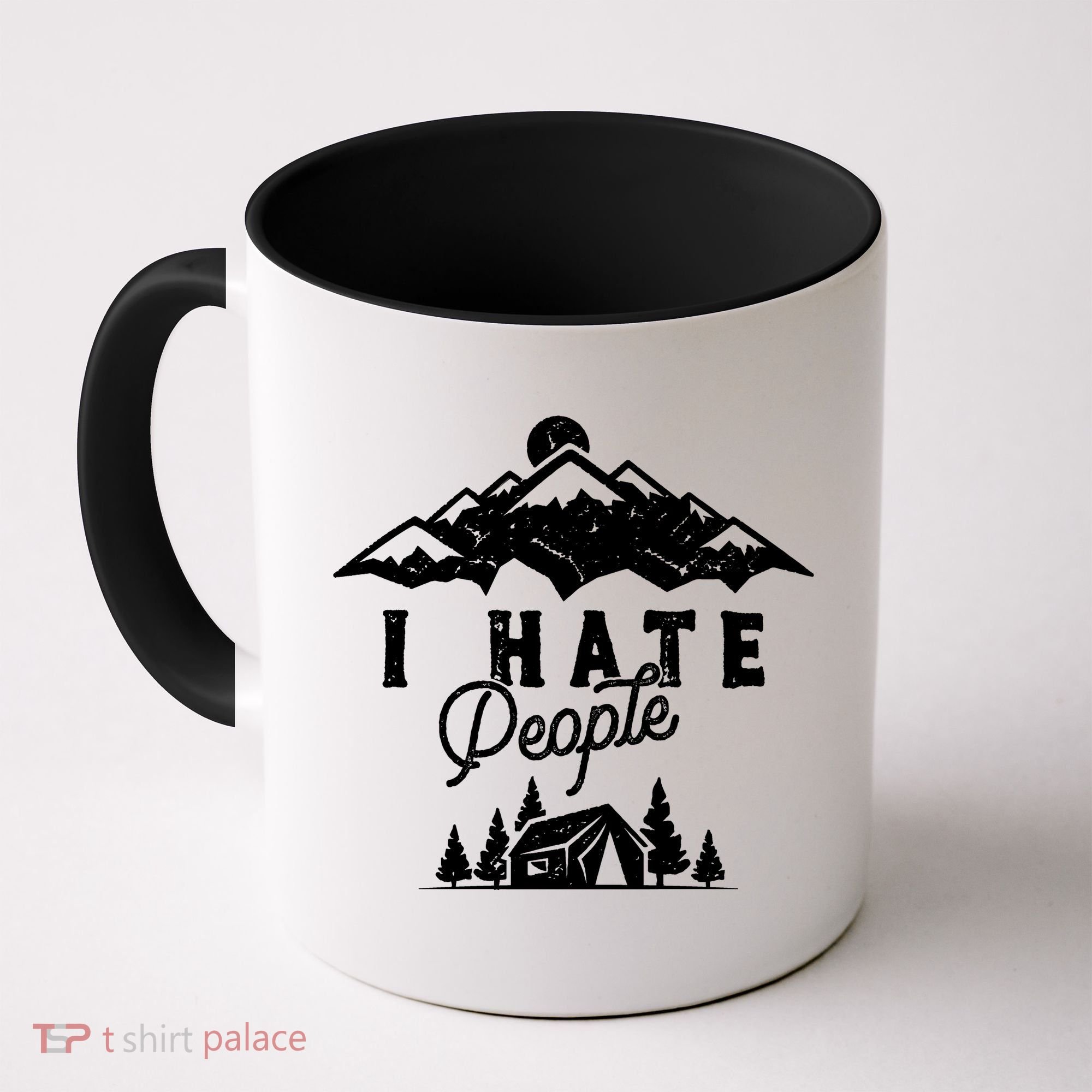 I Hate People Funny Camping Mountains  Coffee Mug