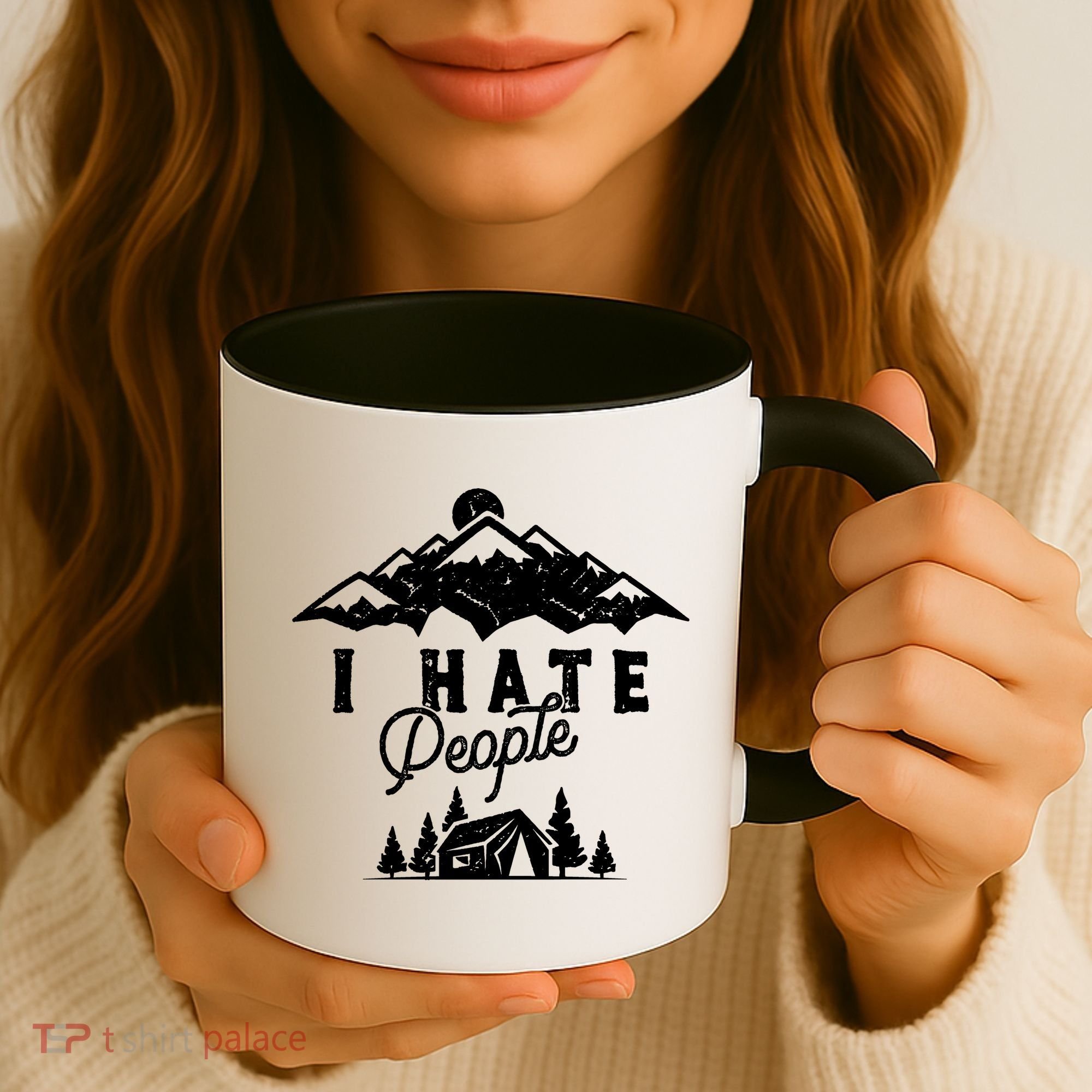 I Hate People Funny Camping Mountains  Coffee Mug