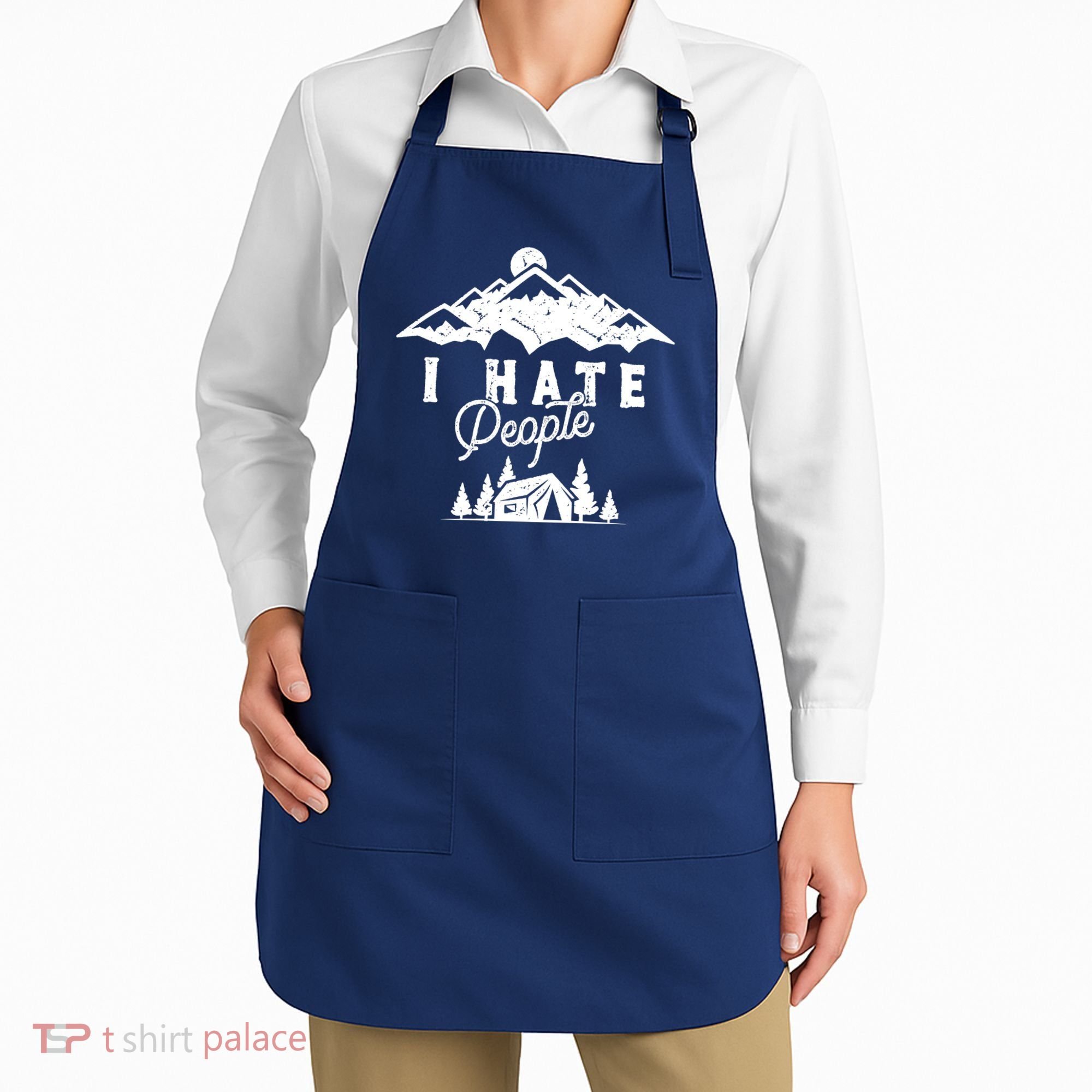 I Hate People Funny Camping Mountains  Apron