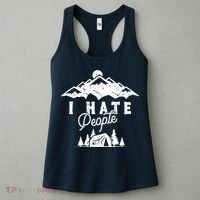 I Hate People Funny Camping Mountains  Women's Tank Top thumb 3