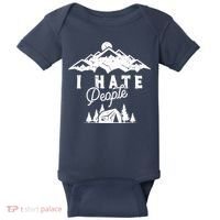 I Hate People Funny Camping Mountains  Baby Bodysuit thumb 0