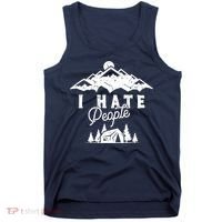 I Hate People Funny Camping Mountains  Tank Top thumb 0