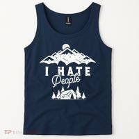 I Hate People Funny Camping Mountains  Tank Top thumb 2
