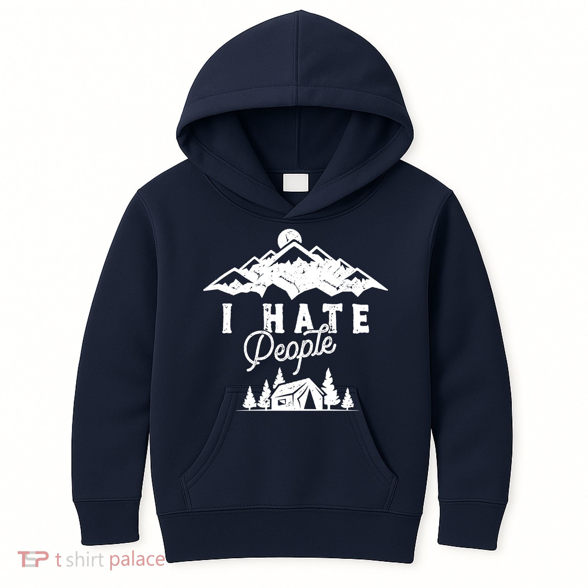 I Hate People Funny Camping Mountains  Kids Hoodie