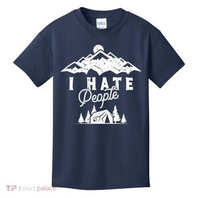 I Hate People Funny Camping Mountains  Kids T-Shirt