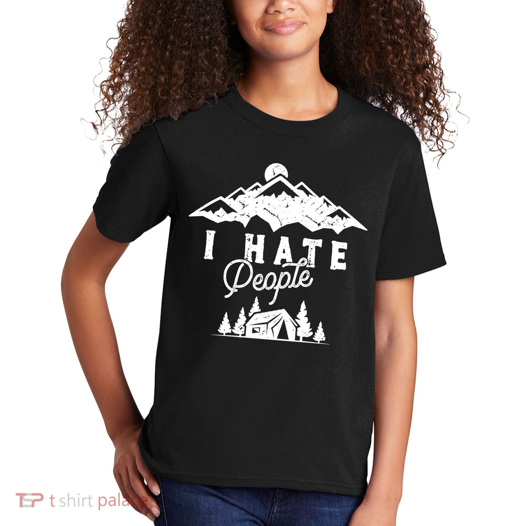 I Hate People Funny Camping Mountains  Kids T-Shirt