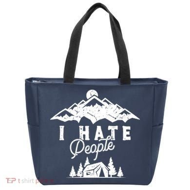 I Hate People Funny Camping Mountains  Tote Bag