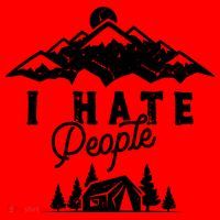 I Hate People Funny Camping Mountains  Santa Hat thumb 1