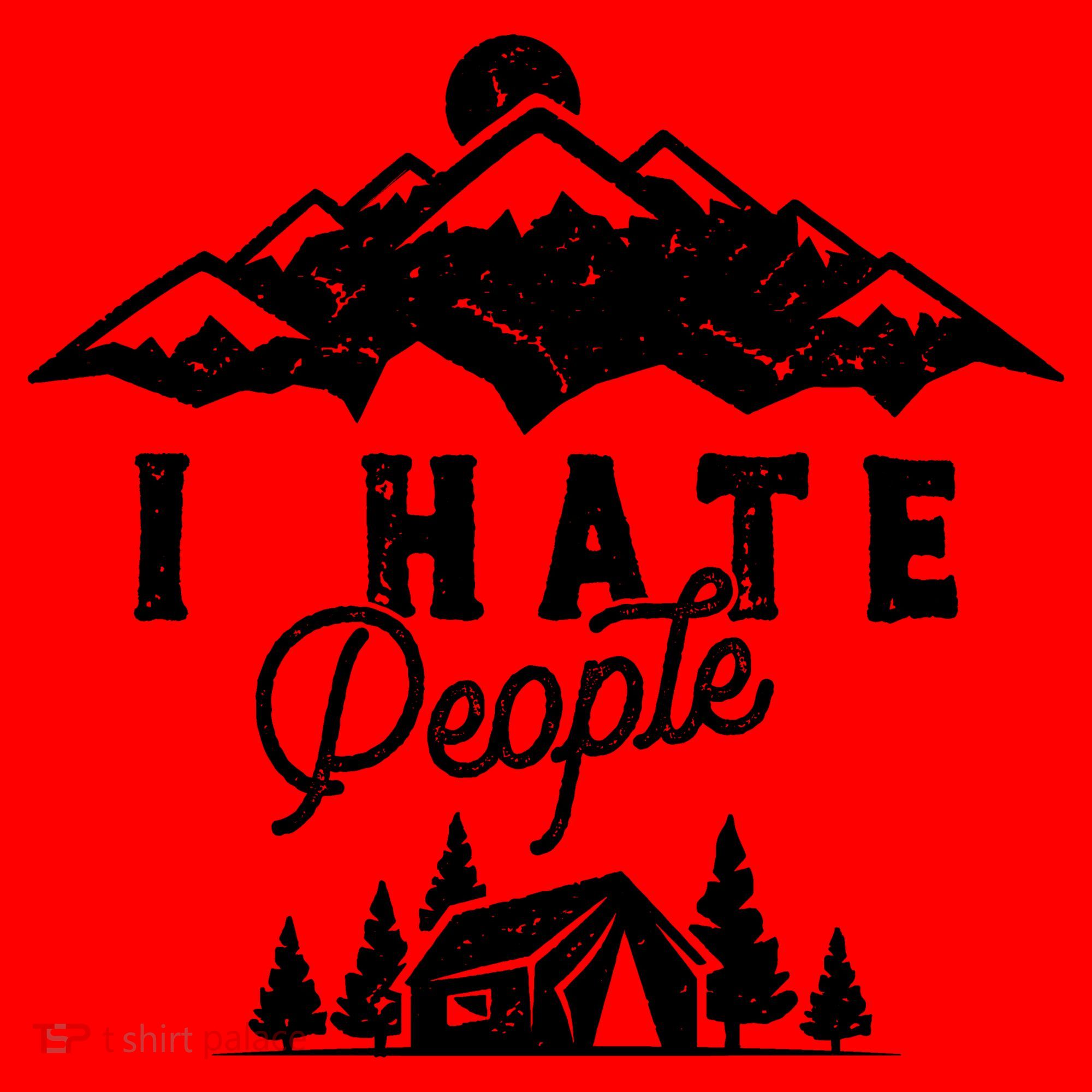 I Hate People Funny Camping Mountains  Santa Hat