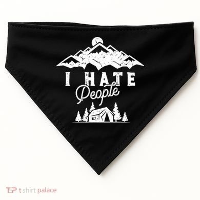 I Hate People Funny Camping Trip USA-Made Doggie Bandana