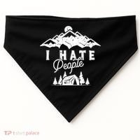 I Hate People Funny Camping Trip USA-Made Doggie Bandana thumb 0