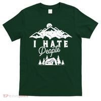 I Hate People Funny Camping Trip T-Shirt thumb 0