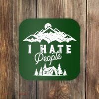 I Hate People Funny Camping Trip Coaster thumb 0