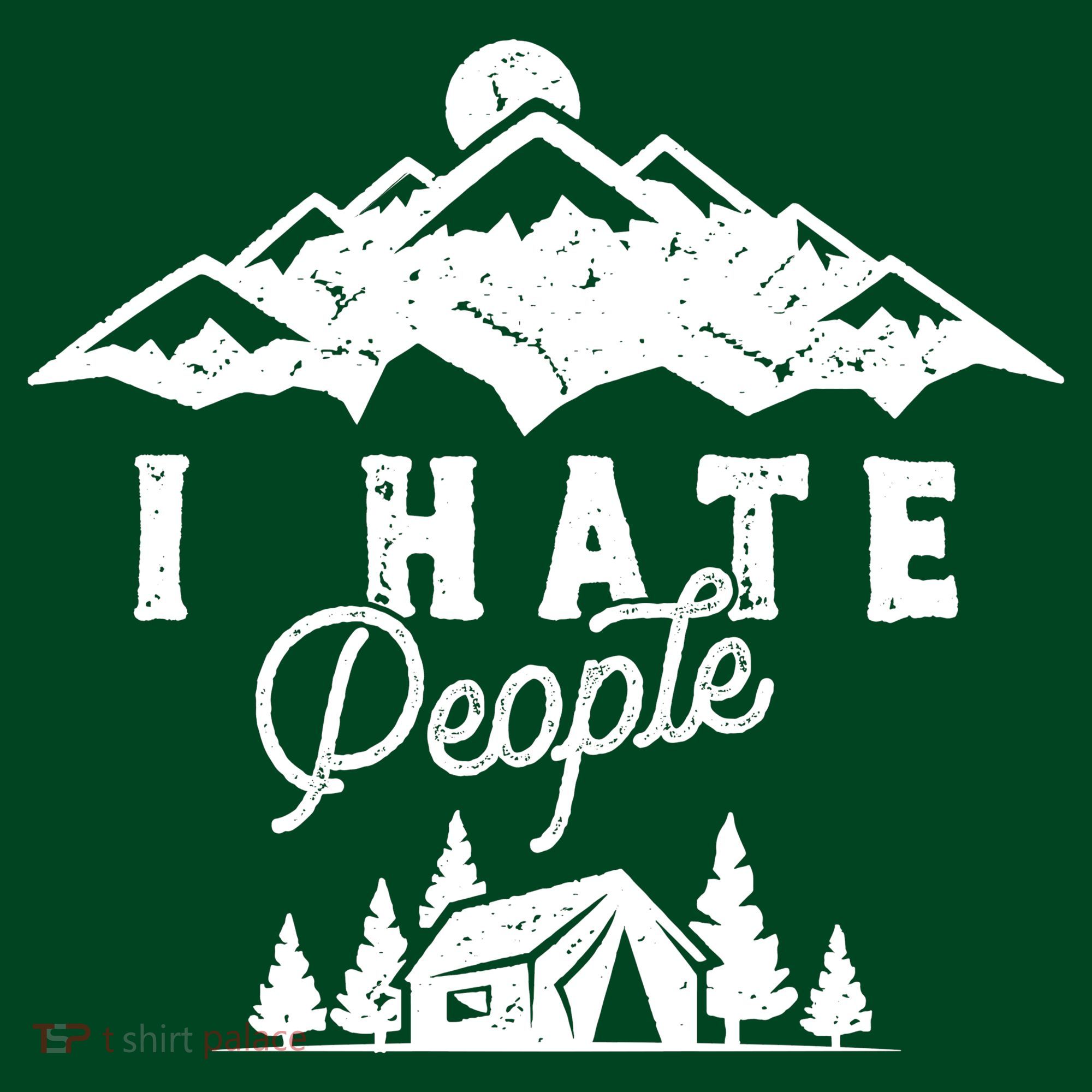 I Hate People Funny Camping Trip Polo
